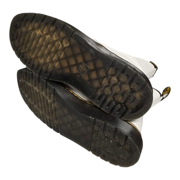 Dr. Martens Womens Size 9 41 Mens 8 White Leather Zavala Lace Up Boots - Picture 6 of 8